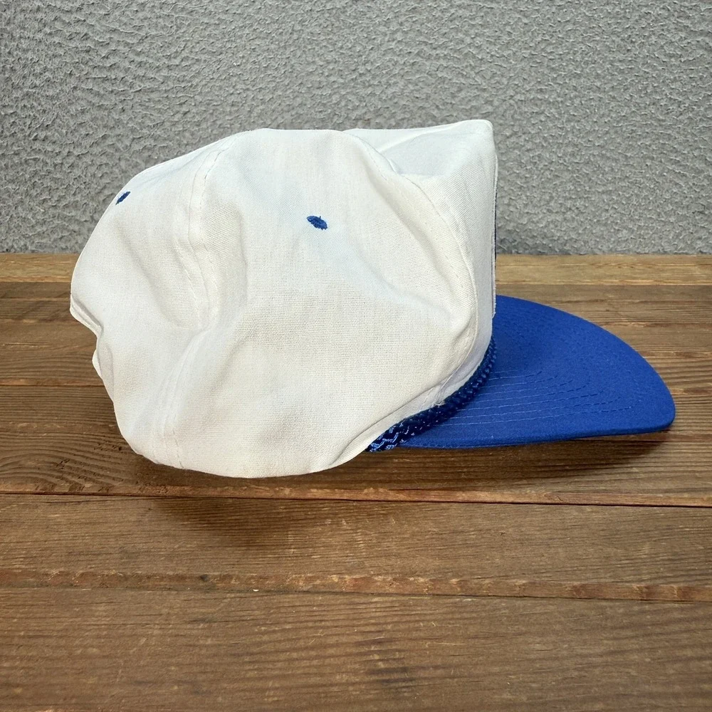 Vintage Lawrence‎ Brand Hat Adult White Snapback Cap Hunting Grunge Skater 90s